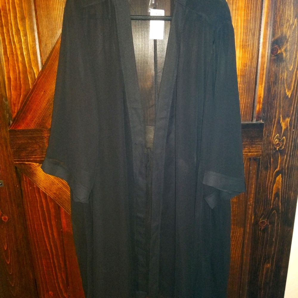 Black Chiffon Tie Fron Kimono Swim Cover Up
